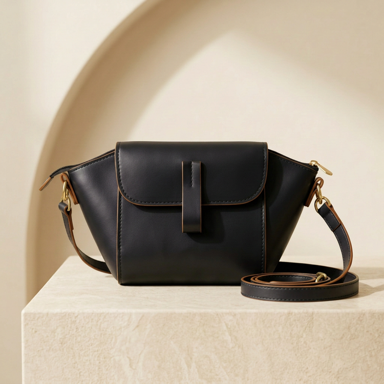 Shop an Elegant black Crossbody Bag for Women by Orvessa - Ink Black