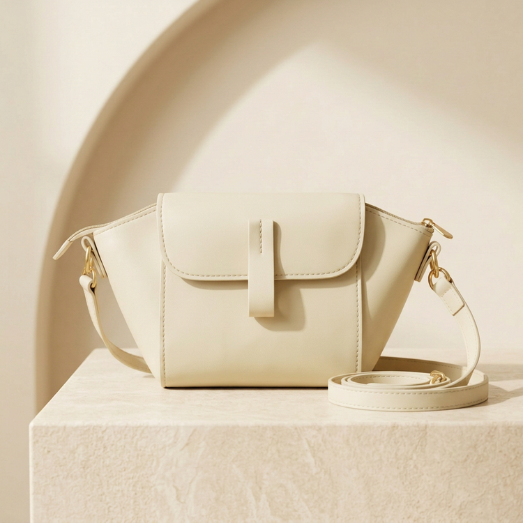 Shop an Elegant black Crossbody Bag for Women by Orvessa - Ivory Cream
