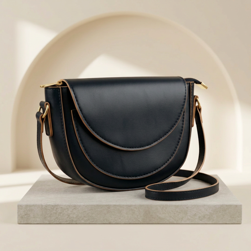 Shop an Elegant dark blue Crossbody Bag for Women by Orvessa - Ink Black