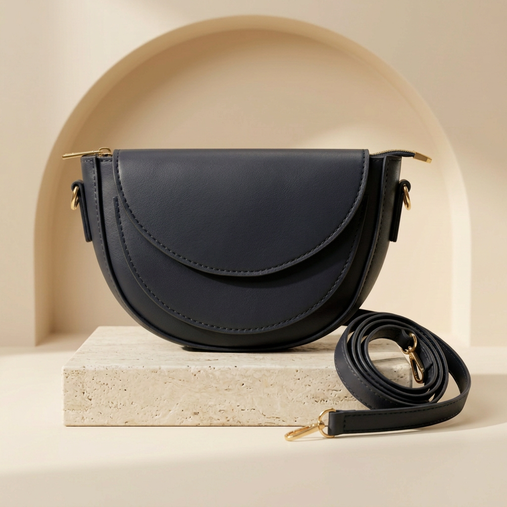 Shop an Elegant Light Skin Crossbody Bag for Women by Orvessa - Ink Black