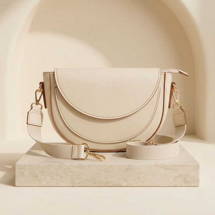 Shop an Elegant chocolate Crossbody Bag for Women by Orvessa - Ivory Cream