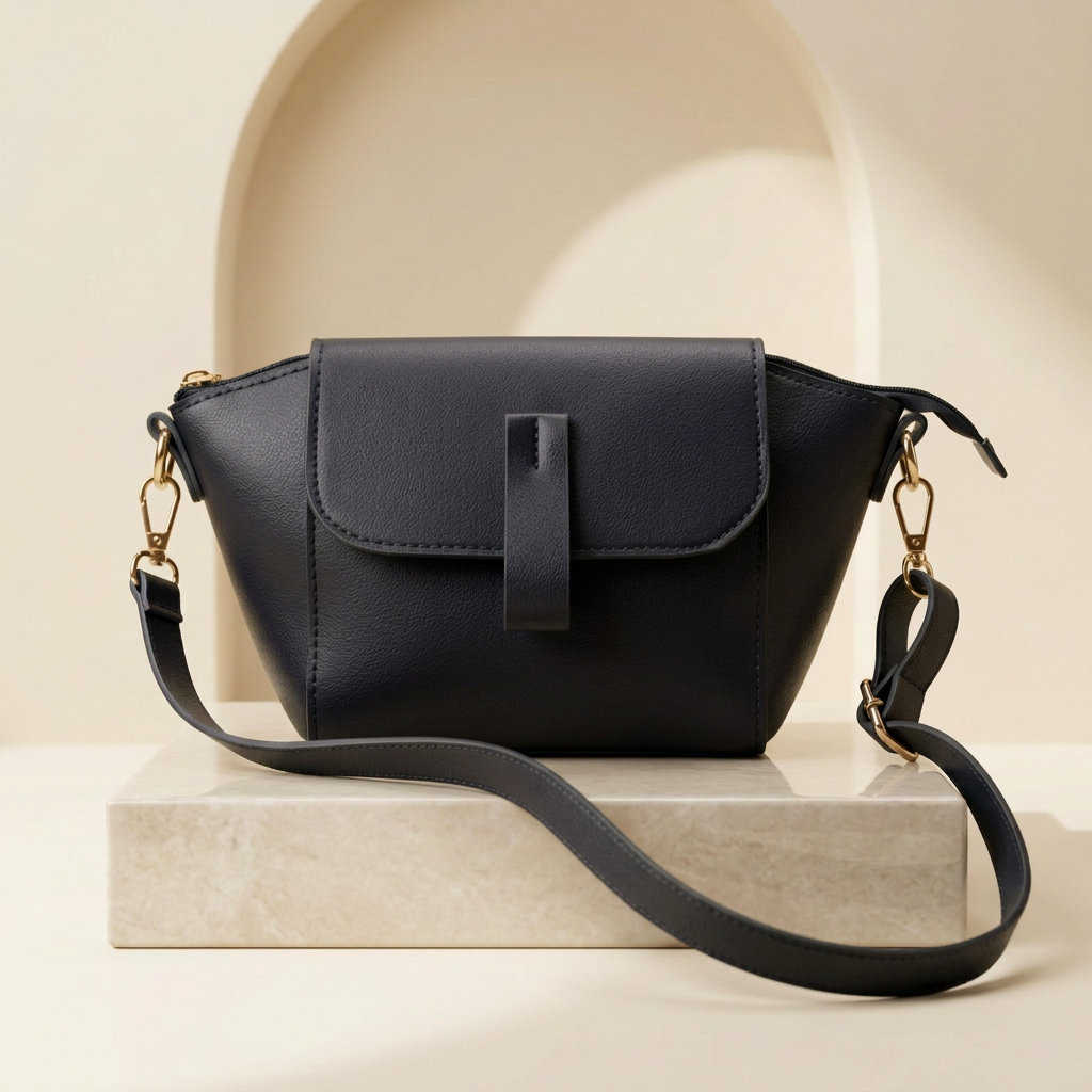 Shop an Elegant Brown Crossbody Bag for Women by Orvessa - Ink Black
