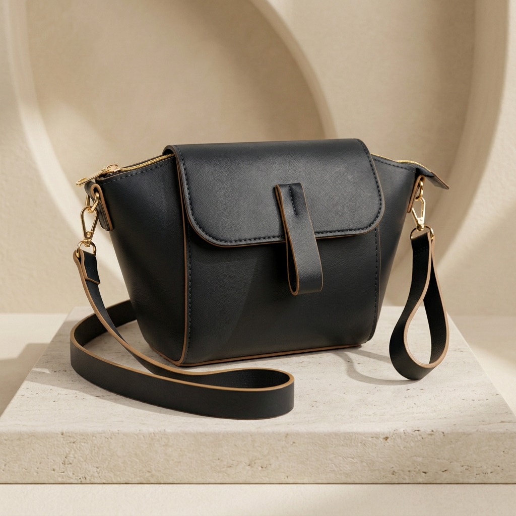 Shop an Elegant Pink Crossbody Bag for Women by Orvessa - Ink Black