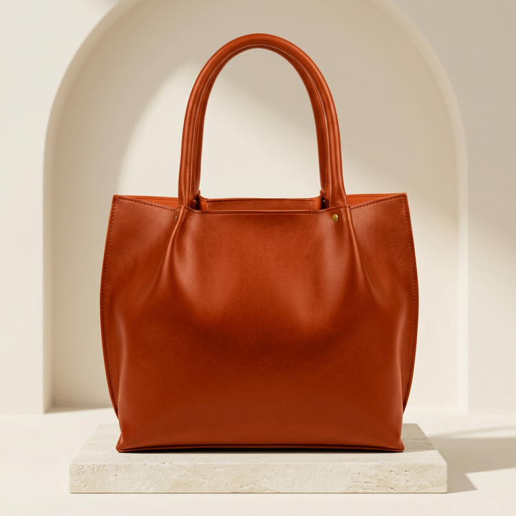Burnt Orange Tote Bag by ORVESSA