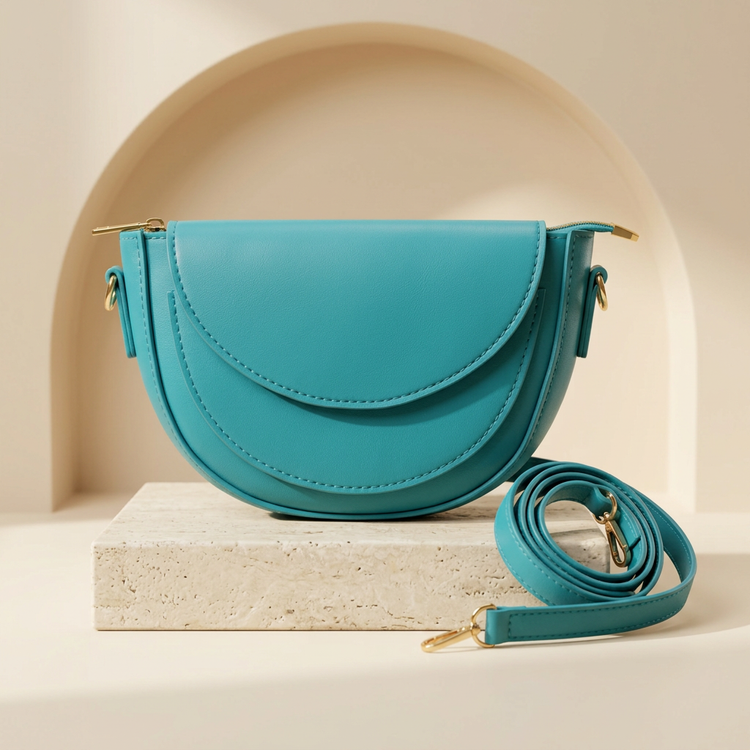 Turquoise Saddle Crossbody Bag by ORVESSA