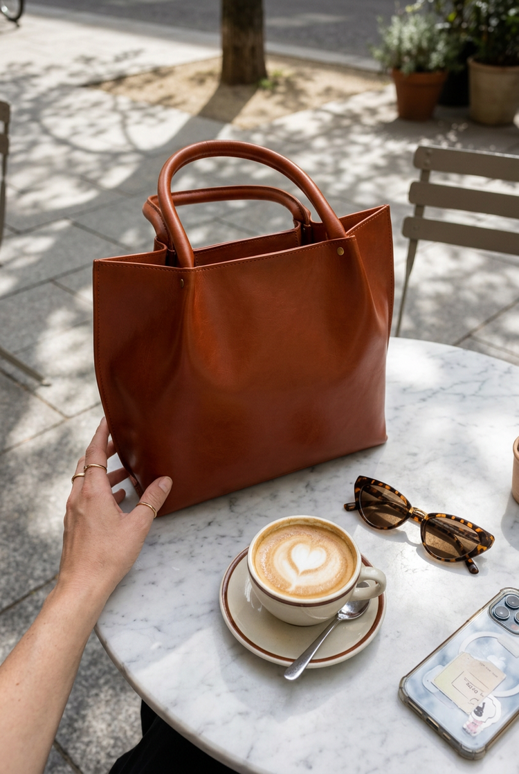 Bliss Tote Bag for Women by Orvessa styled in everyday life, photo 2